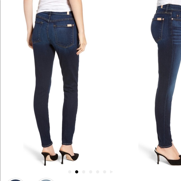 7 for all Mankind “The Skinny” Dark Blue Jean sz28 - Picture 2 of 4